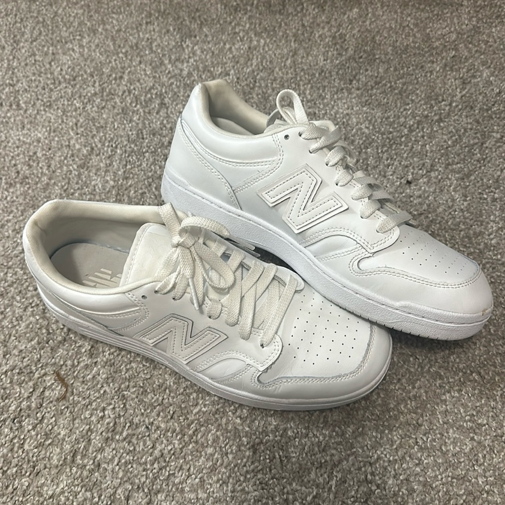 White New Balance sneakers